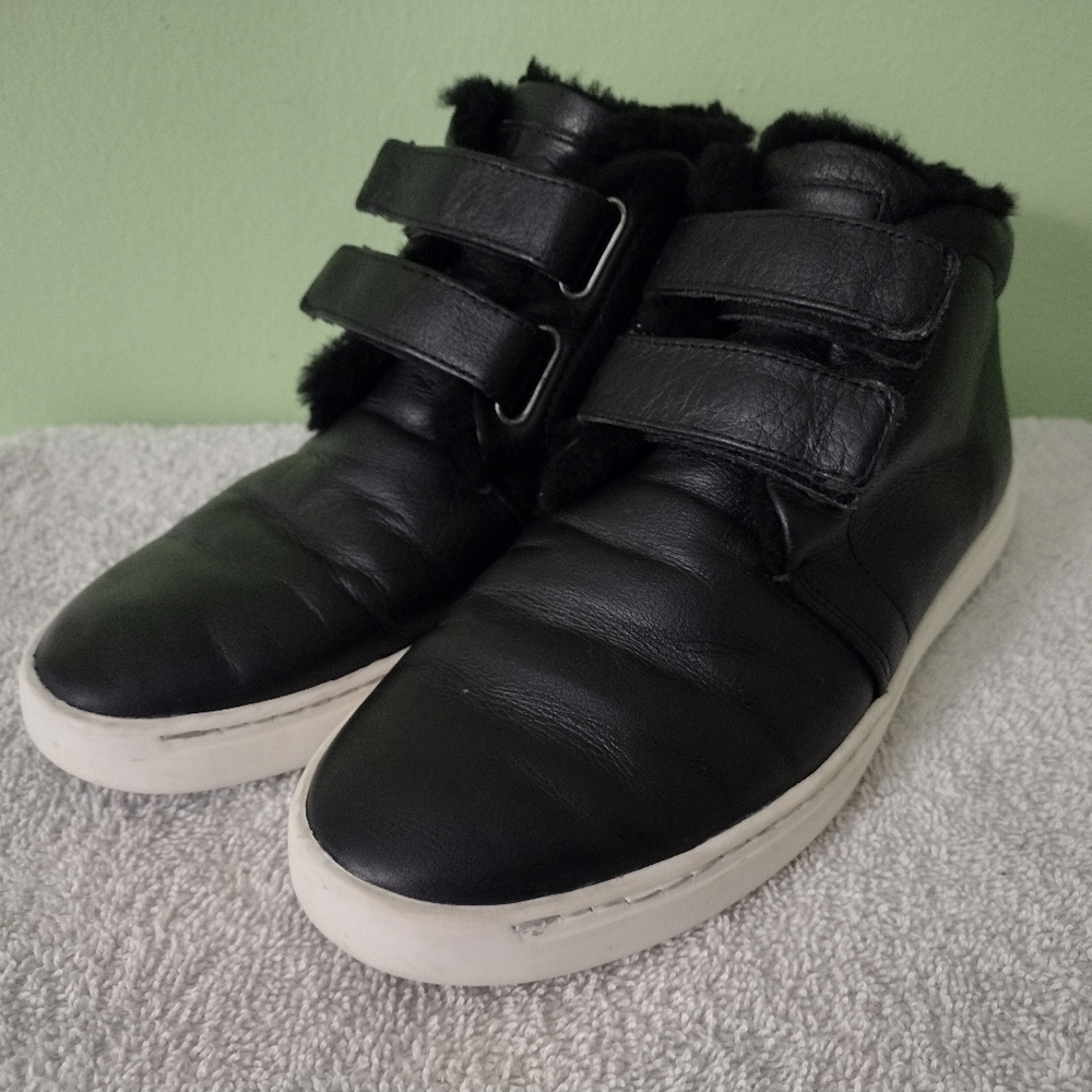 Rag & Bone Sherpa Lined Black Leather Shoes Sz 7.5